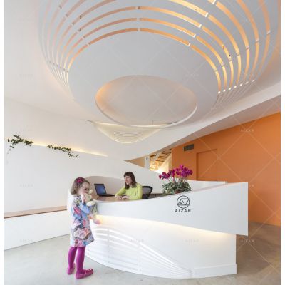 Modern design clinic office reception desk