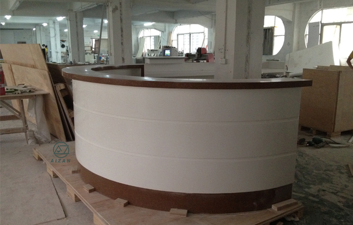 High quality semi-circle front desk counter for hospital