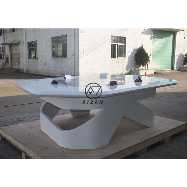 Luxury white conference table custom modern boardroom meeting desk
