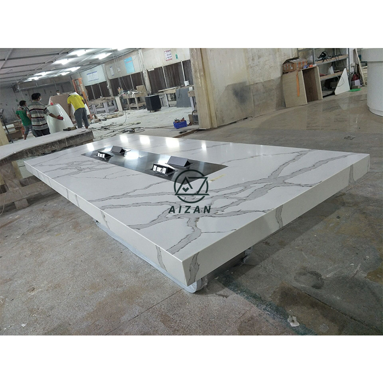Artificial stone table top modern boardroom conference table custom design
