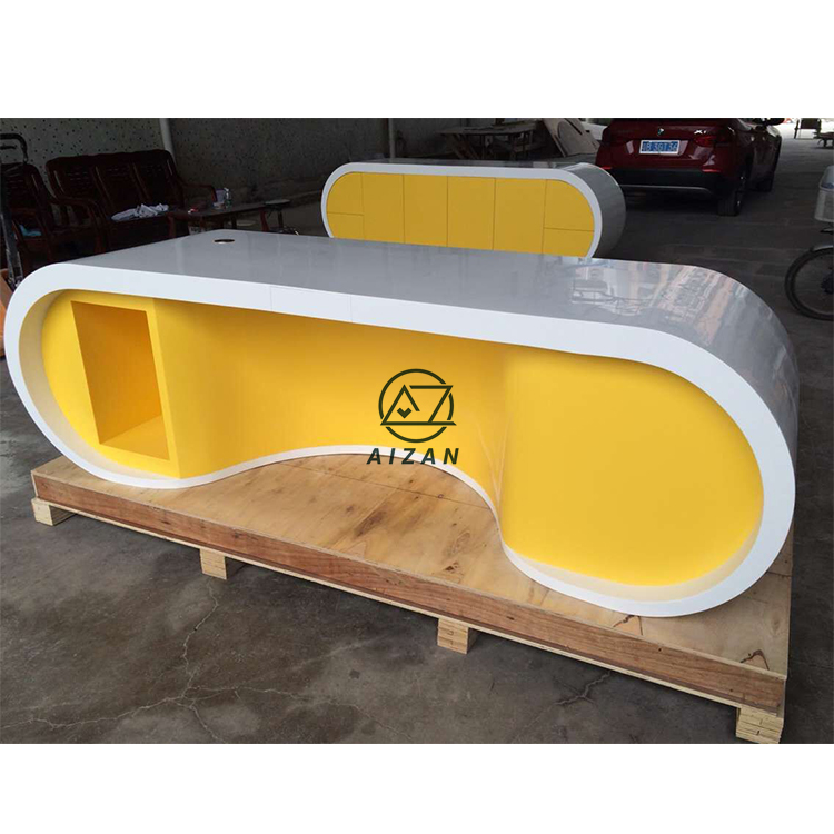 Yellow office desk modern office table executive ceo table
