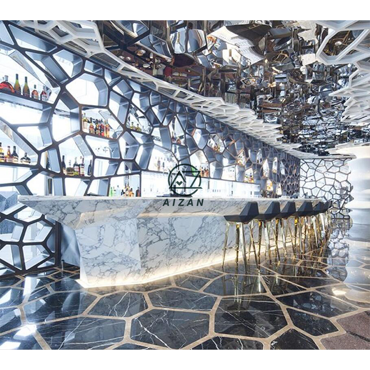 Modern diamond design restaurant hotel led bar counter