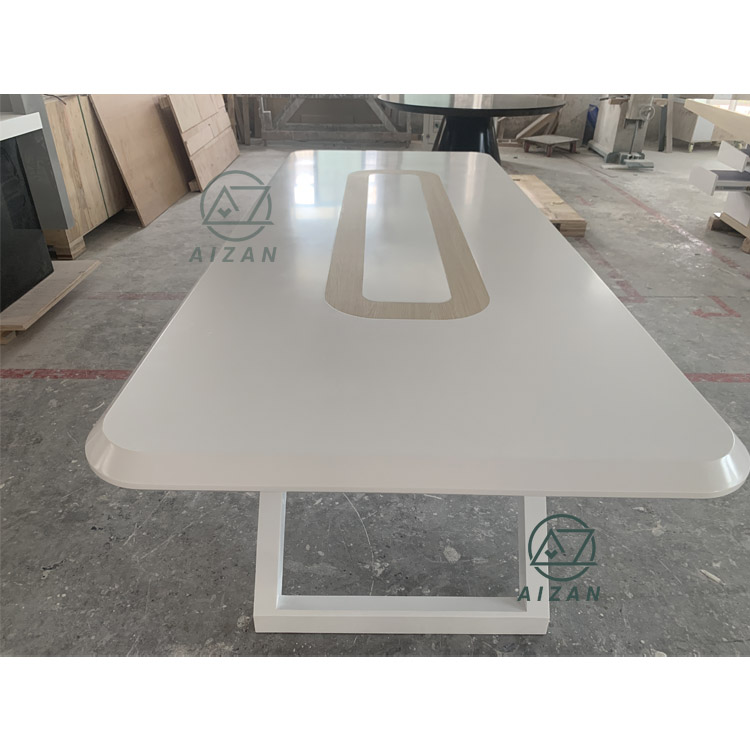 Custom large modern white conference table boardroom table customized size 10-20 seats