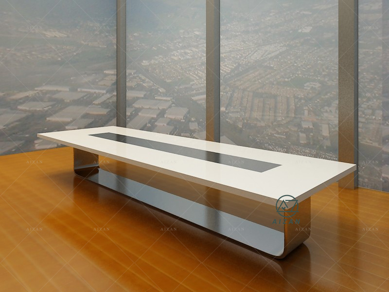Artificial stone large size conference table bespoke meeting desk modern design