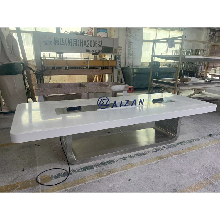 Contemporary boardroom table meeting desk customized size for 10-20 people